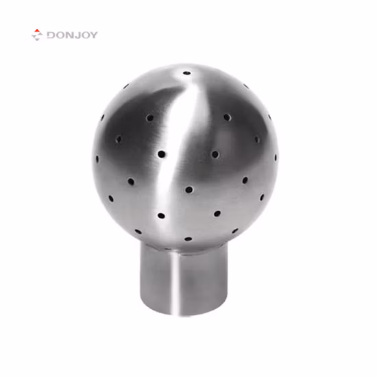 Bola de limpieza de tanque de acero inoxidable de soldadura fija redonda sanitaria